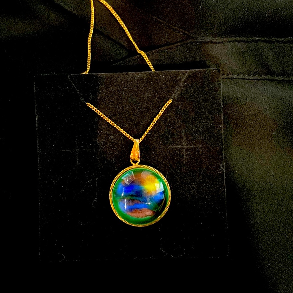 Multi-color stone necklace